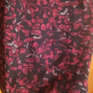 Pretty Christopher & Banks Black & Cranberry Skirt Sz 16